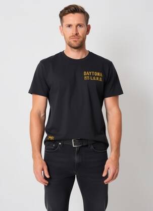 Tricou elasticitate mâneci scurte negru DAYTONA bărbat