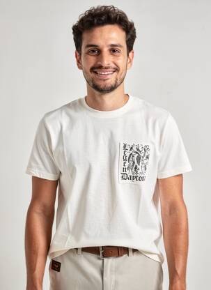 Tricou elasticitate mâneci scurte alb DAYTONA bărbat