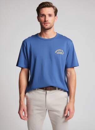 Tricou elasticitate mâneci scurte albastru DAYTONA bărbat