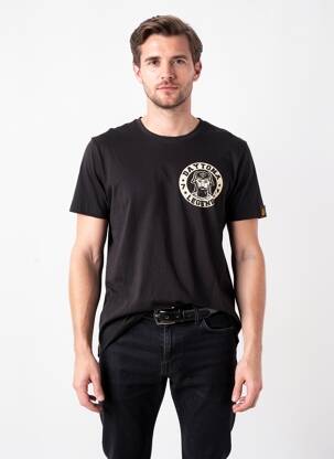 Tricou croială dreaptă mâneci scurte negru DAYTONA bărbat