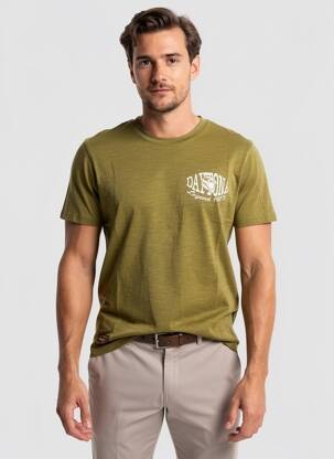 Tricou elasticitate mâneci scurte verde DAYTONA bărbat