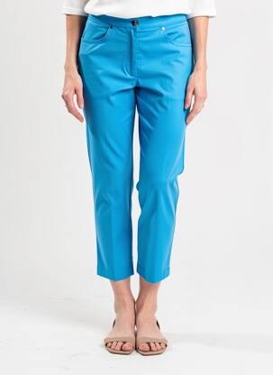 Pantalon 7/8 talie elastică mărime normală albastru EIGHT BY ACCESS FASHION femeie