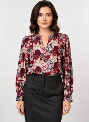 Cămașă imprimeu floral mâneci lungi roșu WHITE STUFF femeie
