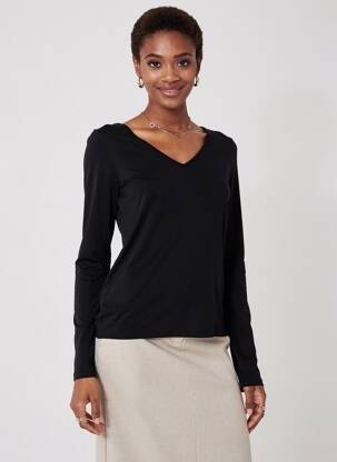 Tricou mâneci lungi mâneci lungi negru PAKO LITTO femeie
