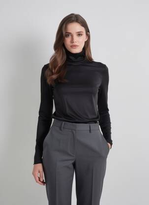 Maletă elasticitate mâneci lungi negru ORAIJE femeie
