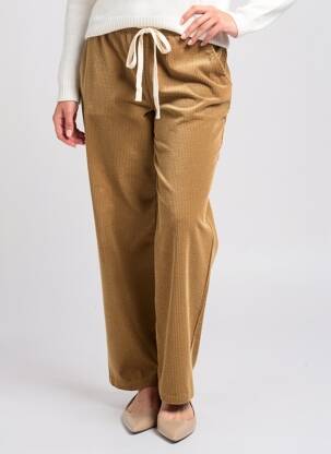Pantalon drept elasticitate mărime normală galben GRACE & MILA femeie