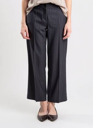 Pantalon drept țesătură poplin talie înaltă albastru PAKO LITTO femeie