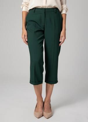 Pantalon 7/8 talie elastică mărime normală verde PAKO LITTO femeie