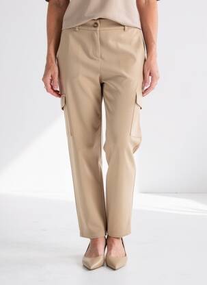 Pantalon cargo croială dreaptă mărime normală bej BROADWAY femeie