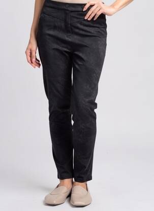 Pantalon slim elasticitate mărime normală negru TIFFOSI femeie