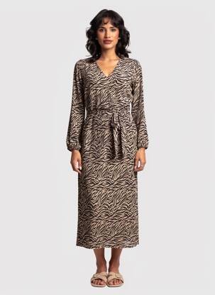 Rochie lungă mâneci lungi mâneci lungi negru GARCIA femeie