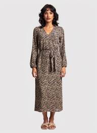Rochie lungă mâneci lungi mâneci lungi negru GARCIA femeie