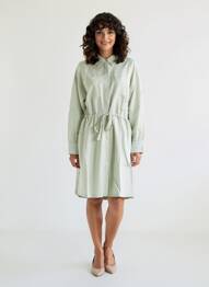 Rochie midi mâneci lungi mâneci lungi verde BROADWAY femeie