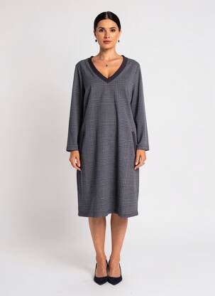 Rochie midi mâneci lungi mâneci lungi negru ÉTYMOLOGIE femeie