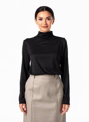 Tricou mâneci lungi mâneci lungi negru GARCIA femeie