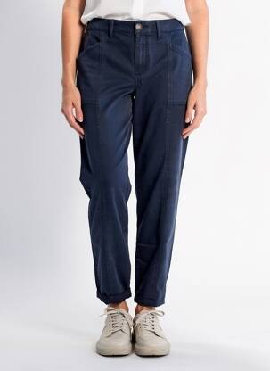 Pantalon slim talie elastică mărime normală albastru WHITE STUFF femeie