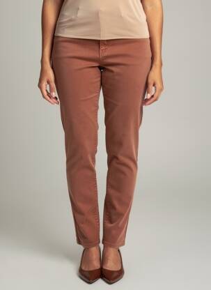 Pantalon slim elasticitate mărime normală maro KANOPE femeie