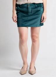 Fustă scurtă buzunare verde KALI YOG femme