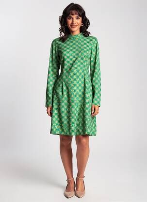 Rochie scurtă mâneci lungi mâneci lungi verde BLUTSGESCHWISTER femeie