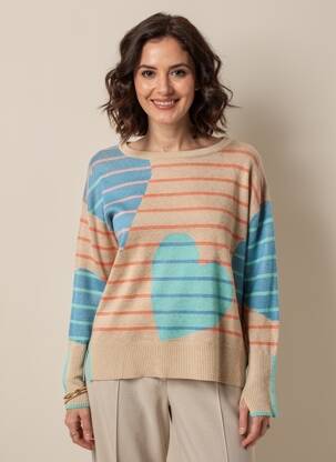 Pulover elasticitate mâneci lungi bej WHITE STUFF femeie