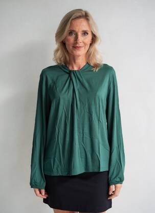Tricou mâneci lungi mâneci lungi verde MADEMOISELLE YEYE femeie