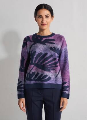 Pulover țesătură melanj mâneci lungi violet WHITE STUFF femeie