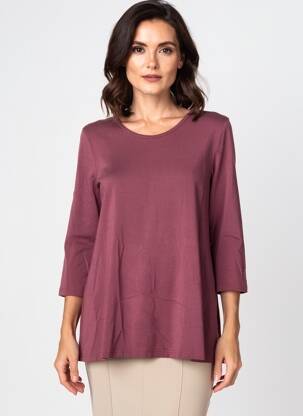 Tricou mâneci 3/4 mâneci 3/4 roșu BY BASICS femeie