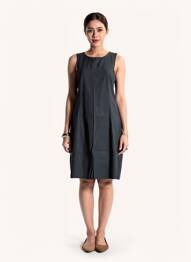 Rochie midi fără mâneci fără mâneci negru SKFK femeie