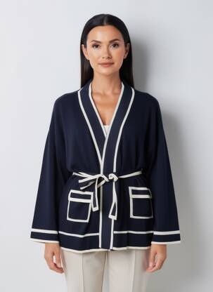 Vestă cu mâneci lungi elasticitate albastru NOTSHY femeie