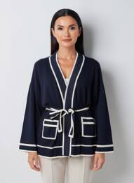 Vestă cu mâneci lungi elasticitate albastru NOTSHY femme