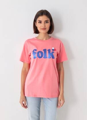 Tricou serigrafie mâneci scurte roșu NEWTONE femeie
