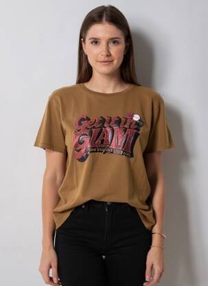 Tricou serigrafie mâneci scurte verde NEWTONE femeie
