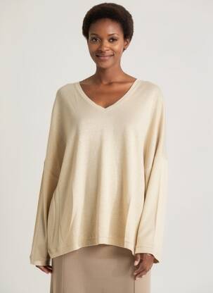 Top elasticitate mâneci lungi auriu NOTSHY femeie