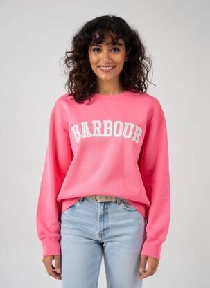 Hanorac broderie mâneci lungi roz BARBOUR femeie