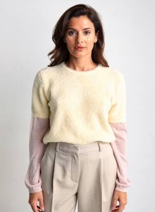 Top mâneci lungi mâneci lungi galben PHISIQUE DU ROLE femeie