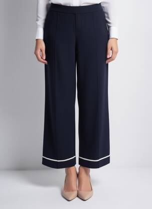 Pantalon drept talie elastică negru NOTSHY femeie