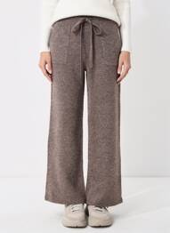 Pantalon evazat talie elastică bej MAJESTIC FILATURES femme