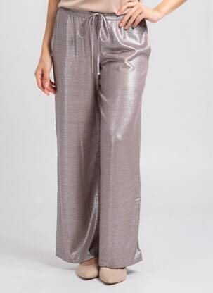 Pantalon drept talie elastică argintiu NOTSHY femeie