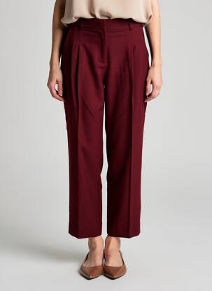 Pantalon drept țesătură poplin mărime normală roșu ESSENTIEL ANTWERP femeie