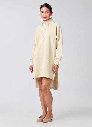 Rochie scurtă mâneci lungi mâneci lungi bej GERSHON BRAM femeie