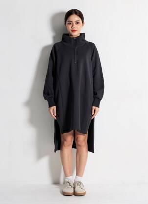 Rochie scurtă mâneci lungi mâneci lungi negru GERSHON BRAM femeie