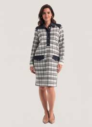 Rochie midi mâneci lungi mâneci lungi gri TRICOT CHIC femeie
