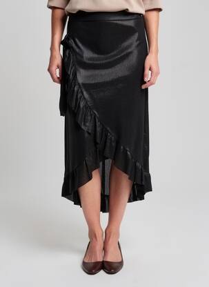 Fustă midi elasticitate negru ESPERANCE femeie