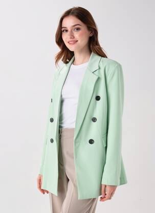 Sacou buzunare verde ROSY DAYS femeie
