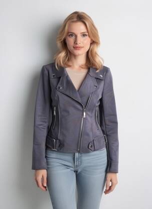 Jachete casual guler tip costum gri H F WOMAN COLLECTION femeie