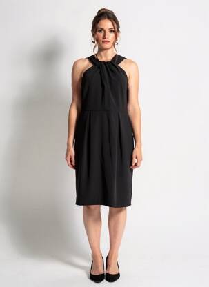 Rochie midi fără mâneci fără mâneci negru LUISA CERANO femeie
