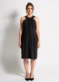 Rochie midi fără mâneci fără mâneci negru LUISA CERANO femeie