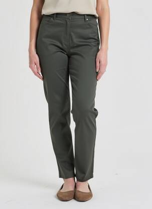 Pantalon slim țesătură acoperită verde GERARD DAREL femeie