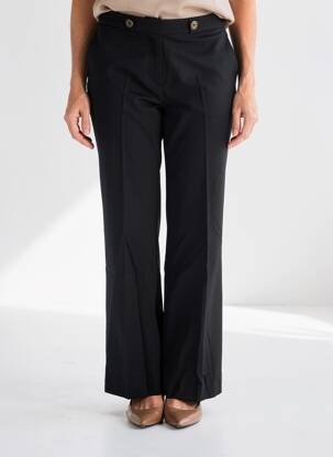 Pantalon evazat talie cu cleme talie înaltă negru TWINSET femeie
