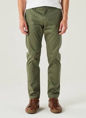 Pantalon chino țesătură poplin mărime normală verde TOMMY HILFIGER bărbat